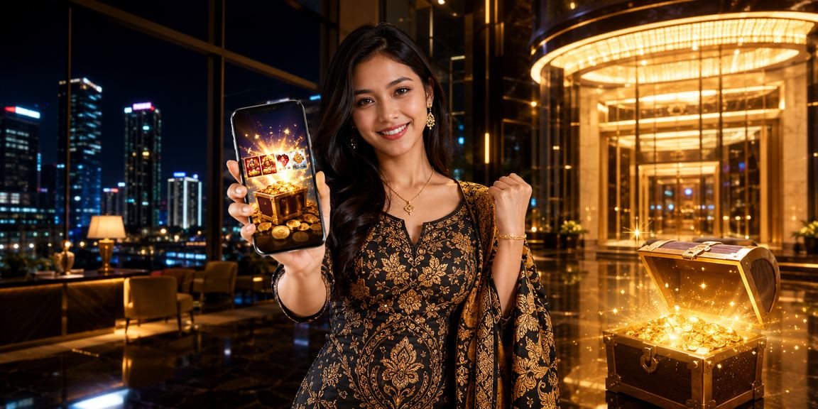 Pemain mengakses jackpot 1700 melalui telefon pintar di Petaling Jaya